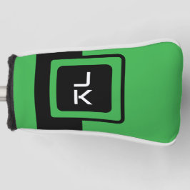 Gepersonaliseerde Green Black Golf Head Putter Hoe Golfheadcover