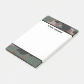 Gepersonaliseerde Green Camo Post-it Notes (Schuin)