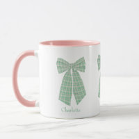 Gepersonaliseerde Green Gingham Romantische Coquet