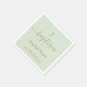 Gepersonaliseerde Green Gold Cross doop elegant Servet (Hoek)