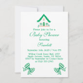 Gepersonaliseerde Green House Oh Baby shower Kaart (Achterkant)