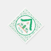 Gepersonaliseerde Green House Oh Baby shower Servet (Hoek)