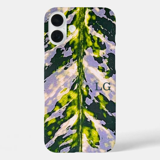 Gepersonaliseerde Green Leaf Apple iPhone Case (Achterkant)