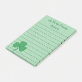 Gepersonaliseerde Green Shamrock Post merkt op Post-it® Notes (Schuin)