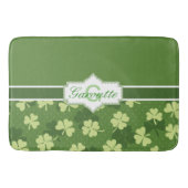 Gepersonaliseerde Green Shamrock St Patricks Day Badmat (Voorkant)