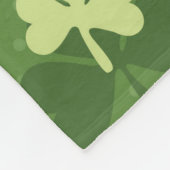 Gepersonaliseerde Green Shamrock St Patricks Day Fleece Deken (Hoek)