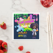 Gepersonaliseerde Green Slime Curly Hair Girl Scie Servet (Insitu)