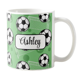 Gepersonaliseerde Green Soccer Mok