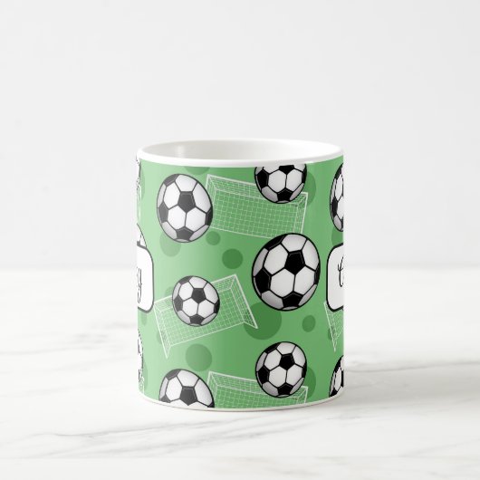 Gepersonaliseerde Green Soccer Mok (Center)