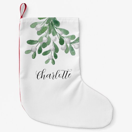 Gepersonaliseerde Greenery Kerstmis Kleine Kerstsok (Voorkant)