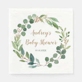 Gepersonaliseerde Greenery Party Napkins Servet