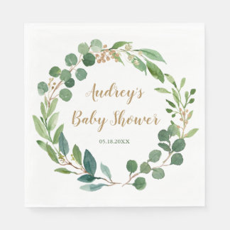 Gepersonaliseerde Greenery Party Napkins Servet