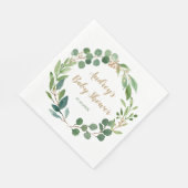 Gepersonaliseerde Greenery Party Napkins Servet (Hoek)