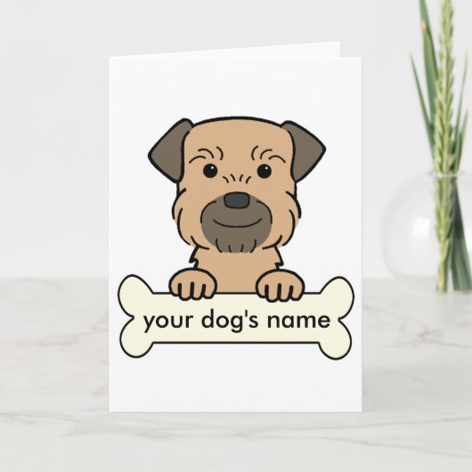 Gepersonaliseerde Grens Terrier Kaart (Voorkant)