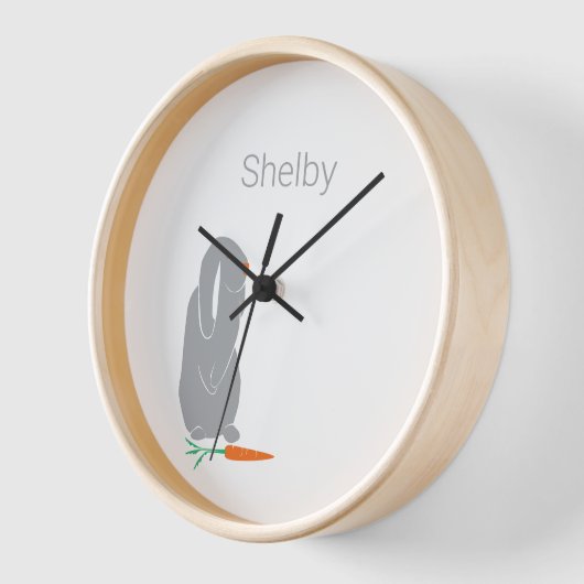 Gepersonaliseerde Grey Bunny Nursery 10" (Hoek)