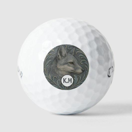 Gepersonaliseerde Grey Fox Callaway golfballen (Voorkant)