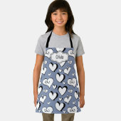 Gepersonaliseerde Grey Hearts Schort (Insitu)