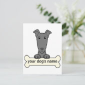 Gepersonaliseerde Greyhound Briefkaart (Staand voorkant)