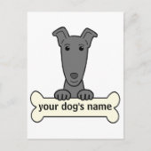 Gepersonaliseerde Greyhound Briefkaart (Voorkant)
