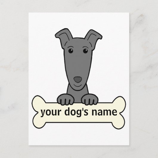 Gepersonaliseerde Greyhound Briefkaart (Voorkant)