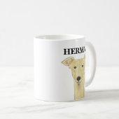 Gepersonaliseerde Greyhound Dog Beverage Coaster Koffiemok (Voorkant rechts)
