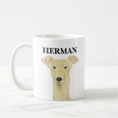 Gepersonaliseerde Greyhound Dog Beverage Coaster Koffiemok (Links)