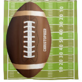 Gepersonaliseerde Grid Iron Football op het veld Douchegordijn (Voorkant)