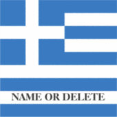 Gepersonaliseerde Griekse vlag Sticker (Voorkant)