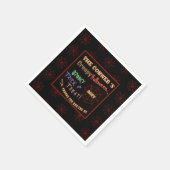 Gepersonaliseerde griezelige kleurrijke Halloween  Servet (Hoek)