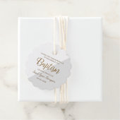 Gepersonaliseerde Grijs Baby meisje doop dank u Bedankjes Labels (In situ)