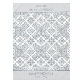 Gepersonaliseerde grijs en wit Spaans Tegels Patro Tafelkleed