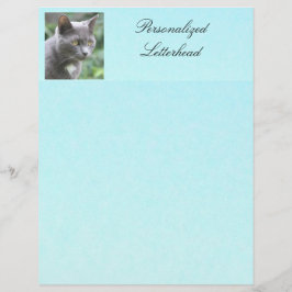 Gepersonaliseerde Grijs Kat Letterhead