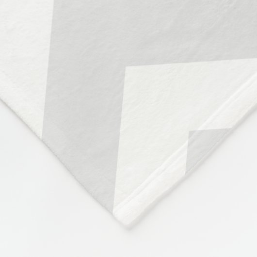Gepersonaliseerde Grijs Lichtblauw Chevron Olifant Fleece Deken (Hoek)