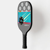Gepersonaliseerde Grijs & Meerkleurig Douane Pickleball Paddle (Links)