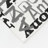 Gepersonaliseerde Grijstinten Aangepaste Naam Coll Fleece Deken (Hoek)