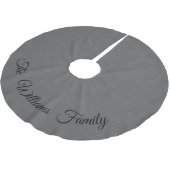 Gepersonaliseerde grijze boomrok kerstboom rok (Gekanteld)