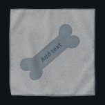 Gepersonaliseerde grijze dichter Bandana<br><div class="desc">Gepersonaliseerde Grijze 🐾 Bandana. Een prachtig Bone 🦴 ontwerp dat je de naam van je huisdier of elke gewenste tekst kunt toevoegen.</div>