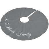 Gepersonaliseerde grijze en witte boomrokken kerstboom rok (Gekanteld)