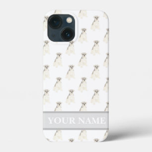 Gepersonaliseerde grijze en witte Schnauzer Dog Case-Mate iPhone Case