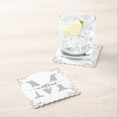 Gepersonaliseerde grijze en witte vader van de Gro Kartonnen Onderzetters (Insitu)