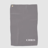 Gepersonaliseerde grijze golfhanddoek (Voorkant)