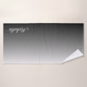 Gepersonaliseerde grijze grijze grijstinten badhanddoek (Badhanddoek)