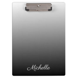 Gepersonaliseerde grijze grijze grijstinten klembord