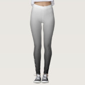Gepersonaliseerde grijze grijze grijstinten leggings (Voorkant)