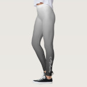 Gepersonaliseerde grijze grijze grijstinten leggings (Links)