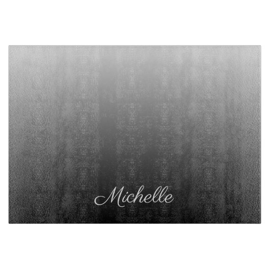 Gepersonaliseerde grijze grijze grijstinten snijplank (Voorkant)