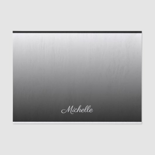 Gepersonaliseerde grijze grijze grijstinten tissuepapier (Voorkant)