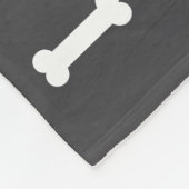 Gepersonaliseerde Grijze Hond Deken Puppy Gift (Hoek)