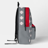 Gepersonaliseerde grijze honkbal rugzak (Links)