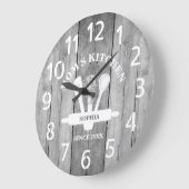 Gepersonaliseerde grijze houten boerderij Mam Kitc Grote Klok (Hoek)